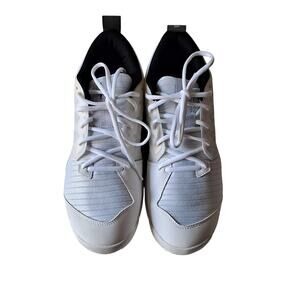 Muzuno Wave Supersonic 2 Sneakers Womens Size 12 White Black Leather Mesh Logo